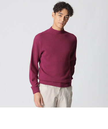 【数量限定】「COLLECTION LINE」ガーンジーモックネックニット