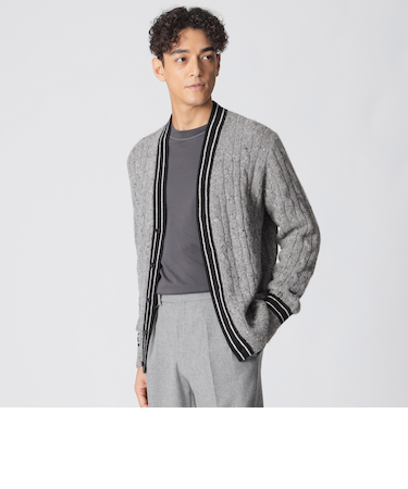 【数量限定】「COLLECTION LINE」ミックスヤーン　クリケットカーディガン