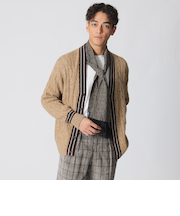 【数量限定】「COLLECTION LINE」ミックスヤーン　クリケットカーディガン