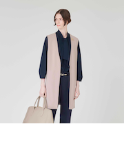 【ウォッシャブル】トリアセジョーゼット　ジレ