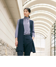 【ウォッシャブル】トリアセジョーゼット　ジレ