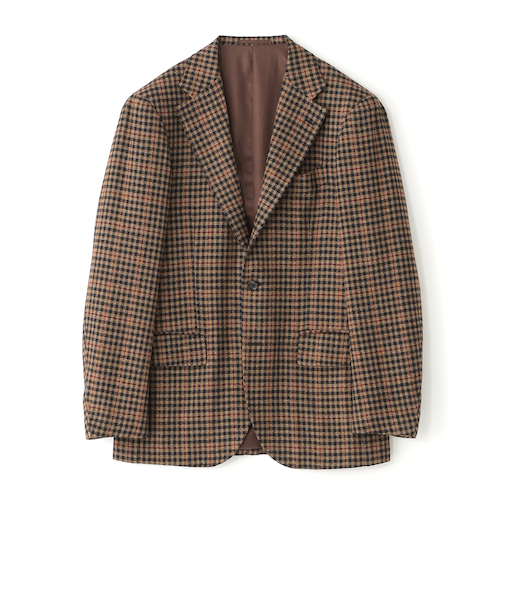 【WEB・一部店舗限定】【RING JACKET】ブラウンチェックジャケット