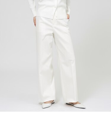 【ウォッシャブル】レーヨン混ストレッチデニム パンツ