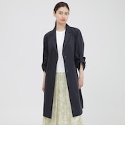 【ウォッシャブル/はっ水/防しわ性】ダブルシレーソロタフタ　コート