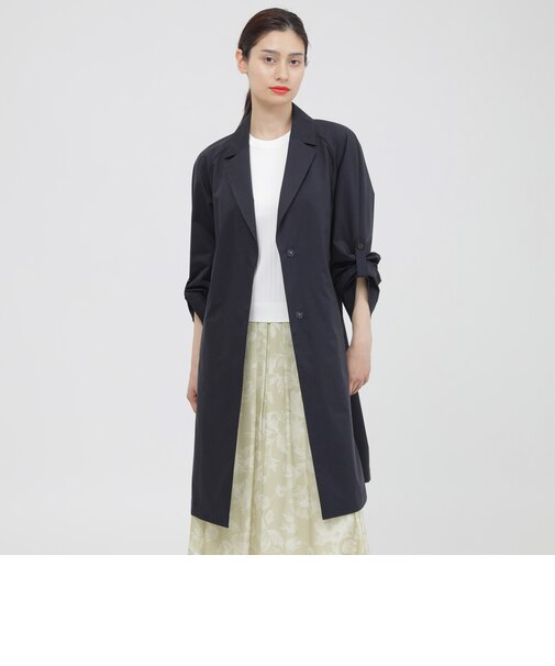 【ウォッシャブル/はっ水/防しわ性】ダブルシレーソロタフタ コート