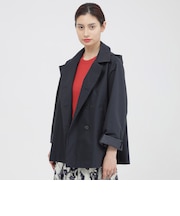 【ウォッシャブル/はっ水/防しわ性】ダブルシレーソロタフタ　コート