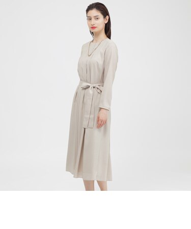 【WEB・一部店舗限定/ウォッシャブル】スクエアドットプリント　ワンピース