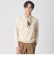 【COLLECTION LINE】シルクコットン/スキッパーニットポロシャツ
