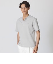 【WEB・一部店舗限定】麻混コードレーンジャージーヘンリーネックTシャツ
