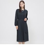 【WEB・一部店舗限定】【ウォッシャブル】カットジャカード　ワンピース