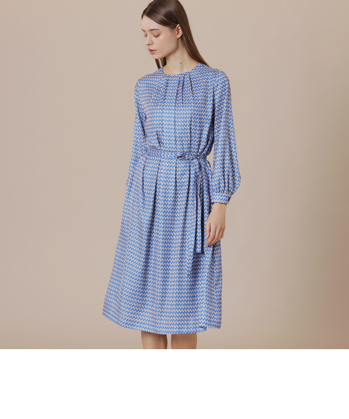 ポリゴナルパターンプリントワンピース