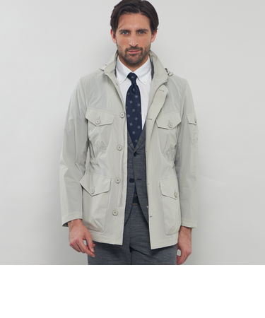 【BERWICK】【FEATHER-TECH PAC】【FLEX NYLON】ストレッチナイロンミリタリーブルゾン