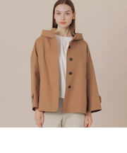 【婦人画報掲載】【ROSLEY/ロズリー】コットンチェックダブルクロスフーデットコート