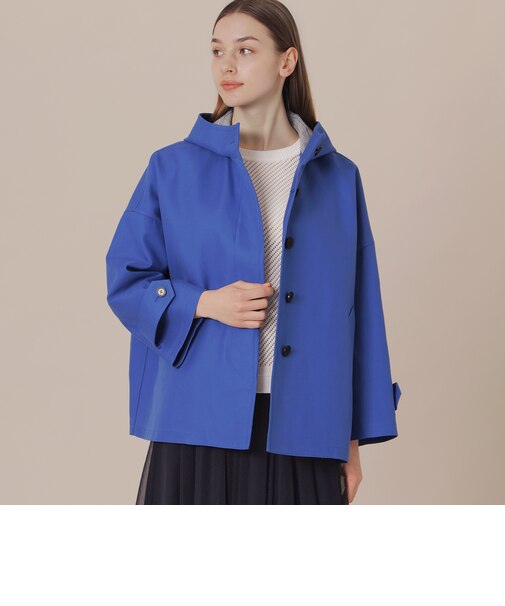 【婦人画報掲載】【ROSLEY/ロズリー】コットンチェックダブルクロスフーデットコート
