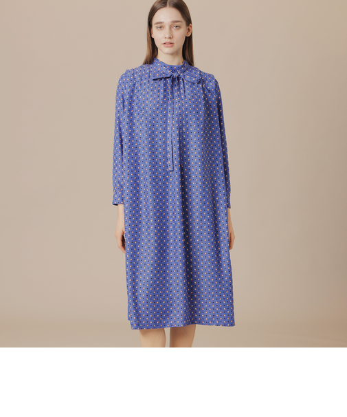 ハミングバスケットプリントワンピース