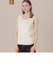 【L】ストレッチリブタンクトップ
