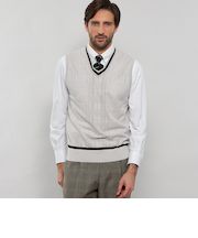 ランダムアイレットニットベスト