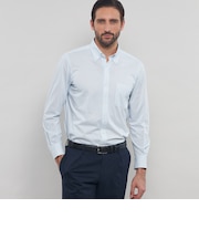 【FLEX JERSEY】鹿の子ジオメトリック小紋ジャージーシャツ