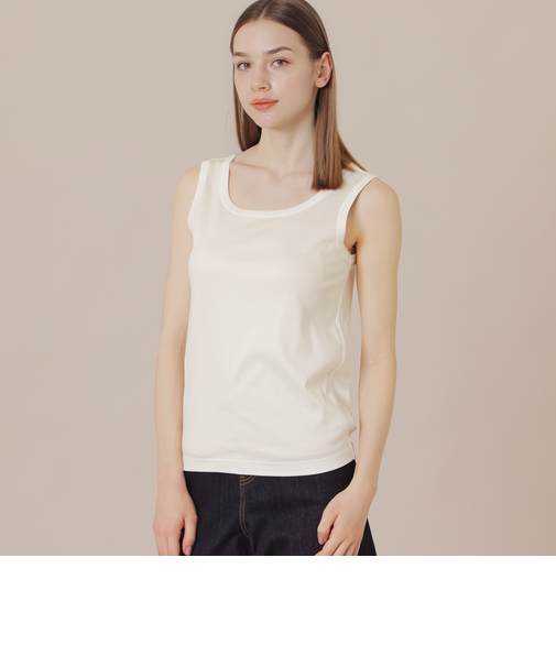 ストレッチリブタンクトップ