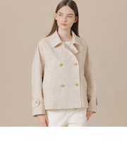 【婦人画報掲載】【BIBURY FLOWER】【FYVIE/フィビー】バイブリーフラワージャカードショートコート