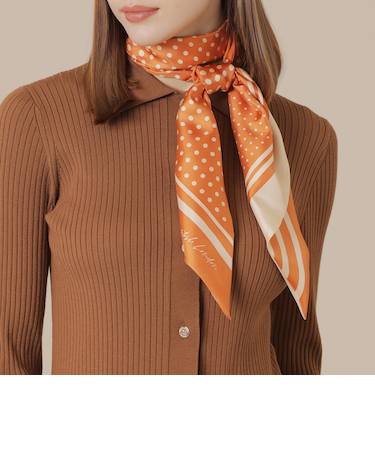 【Precious12月号】ドットストライプ剣先スカーフ