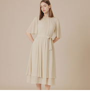 ポリエステルクレープワンピース