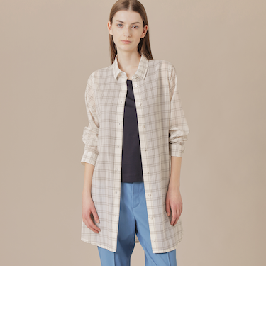 ウォッシャブルシアーウールブラウス