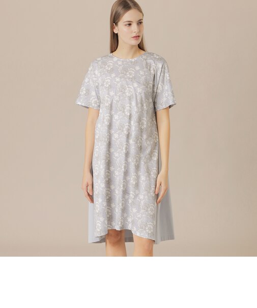 【婦人画報掲載】【BIBURY FLOWER】カラーバイブリーフラワーロングＴシャツ