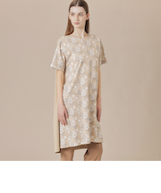 【婦人画報掲載】【BIBURY FLOWER】カラーバイブリーフラワーロングＴシャツ