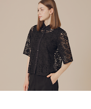 ボタニカルレースブラウス