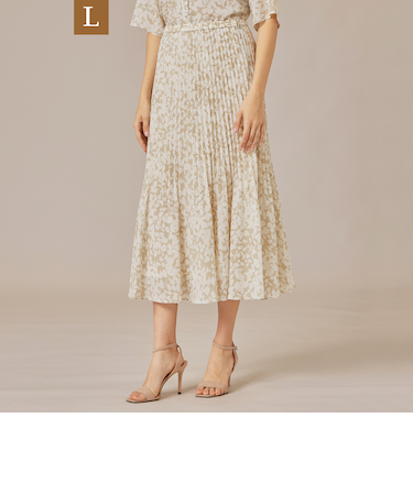 【L】【WEB・一部店舗限定】シルエットフラワースカート
