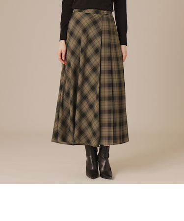 ウォッシャブルウールビエラスカート