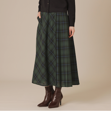 ウォッシャブルウールビエラスカート