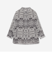 ダイヤボーダープリントブラウス