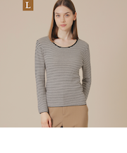 【L】【SUPER FINE LAB.】メルテッドサウラコットンクルーネックプルオーバー