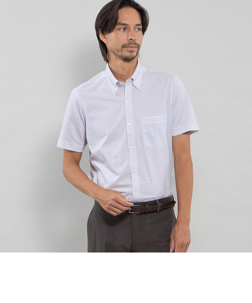 【FLEX JERSEY】ジオメトリックジャージー半袖シャツ