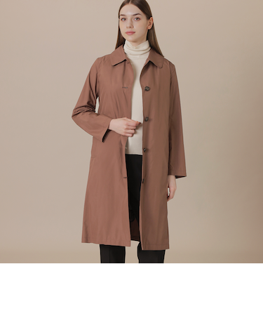 【BANTON/バントン】パウダータフタステンカラーコート