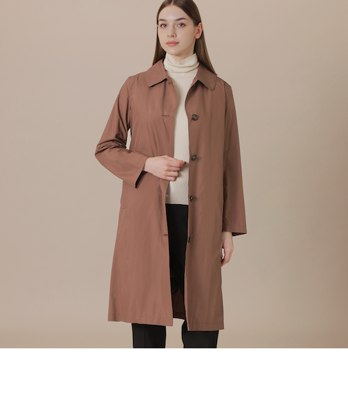 【BANTON/バントン】パウダータフタステンカラーコート