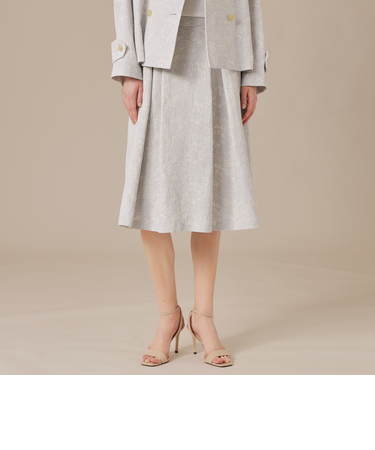 【婦人画報掲載】【BIBURY FLOWER】バイブリーフラワージャカードスカート