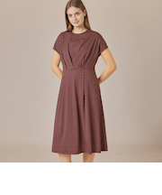 チルトスクエアプリントワンピース