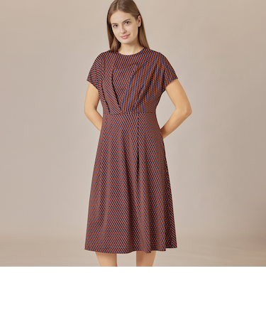 チルトスクエアプリントワンピース