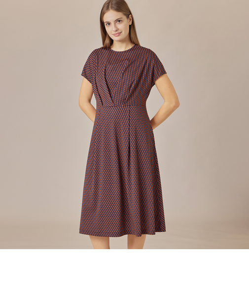 チルトスクエアプリントワンピース