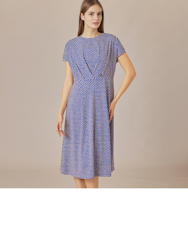 チルトスクエアプリントワンピース