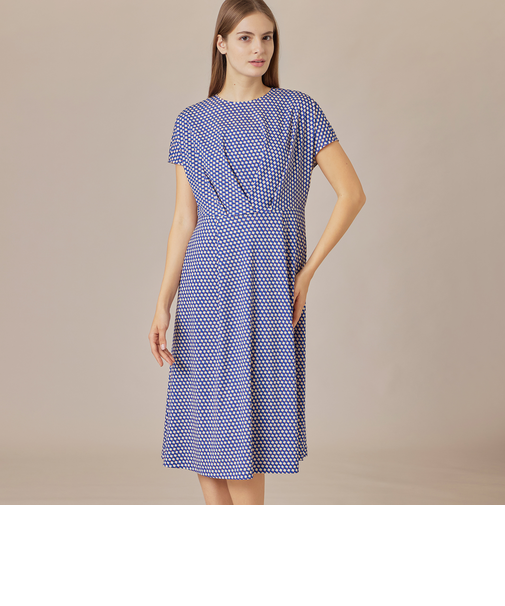 チルトスクエアプリントワンピース