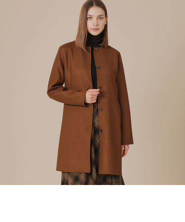 ライトウールリバーノーカラーコート