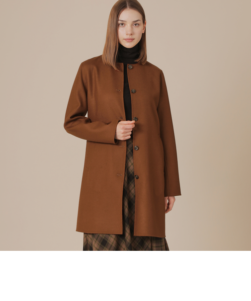 ライトウールリバーノーカラーコート