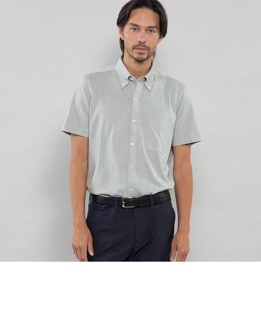 【FLEX JERSEY】交編鹿の子ジャージー半袖シャツ