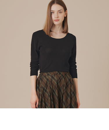 【SUPER FINE LAB.】メルテッドサウラコットンクルーネックプルオーバー