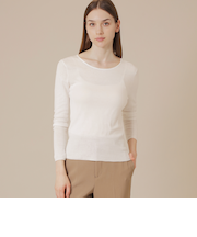 【SUPER FINE LAB.】メルテッドサウラコットンクルーネックプルオーバー