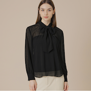 ポリエステルクレープブラウス